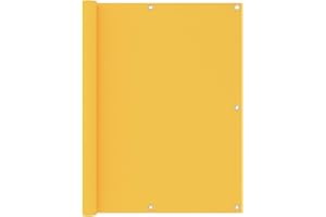 Tidyard Pantalla para Balcón Jardín Protección de Privacidad Toldo para Balcón de Tela Oxford Sombra de Terraza Amarillo 120x600 cm