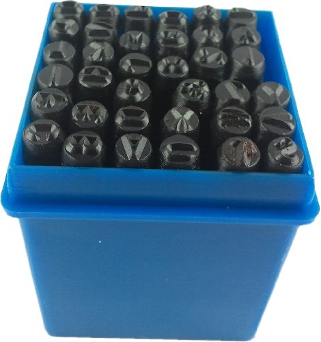 Schlagbuchstaben Schlagzahlen 36tlg. Set Schlagbuchstabensatz Schlagzahlensatz 6mm , iapyx® - 2
