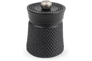 ‎PEUGEOT PEUGEOT - Pfeffermühle Bali Fonte 8 cm - Stahlmahlwerk - Klassische Mahlgradeinstellung - Gusseisen Schwarz