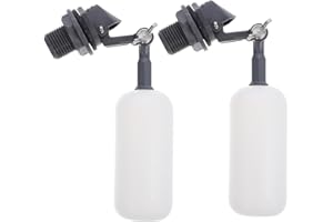 iplusmile 2 Pcs Eau Flotteur Valve Automatique Abreuvoir Bol Remplir Réservoir d'alimentation Eau pour Abreuvoir Aquariums Aquaculture Blanc