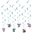 Lilo and Stitch Themed Happy Birthday Party Hanging Swirl Banner Decorations Set X6