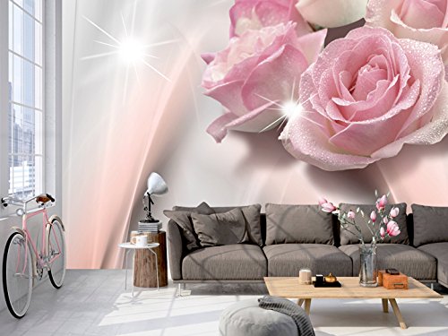 Vlies Fototapete 400×280 cm ! Top – Tapete – Wandbilder XXL – Wandbild – Bild – Fototapeten – Tapeten – Wandtapete – Wand – Blumen Rosa b-C-0109-a-a - 4