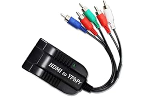 Jerilla Convertitore da HDMI a Componente YPBPR Cavo Adattatore Audio Video 5RCA RGB 1080P Ingresso HDMI a Uscita Audio YPbPr R/L per TV STB VHS VCR PS2 Lettori DVD