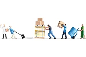 Noch - 15038 - Modélisme Ferroviaire - Magasinier - 5 Figurines + Accessoires, Divers, Gris