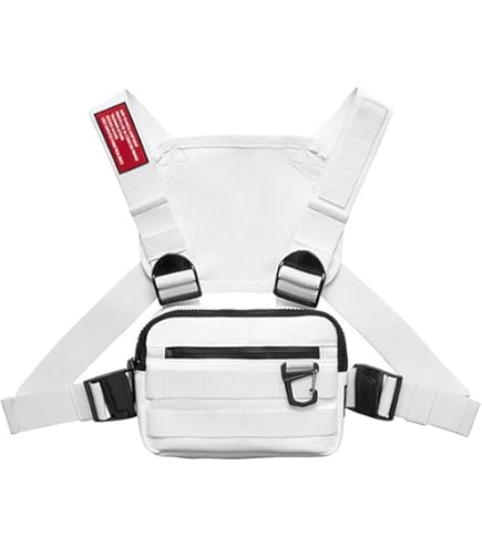 Gilet Con Tasche Chest Rig - Borsa Regolabile In Oxford, Per Sport, Viaggi E Streetwear - Foto 3