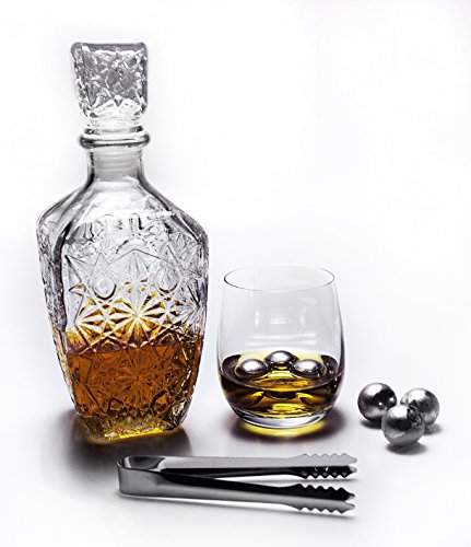 Whisky Steine Set von GTline – 6 wiederverwendbare Edelstahl Kühlsteine rund + Eiszange + Eiswürfelbox I 6er Set Edelstahl Eiswürfel I Whiskey on the rocks ice cubes - 5