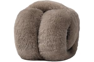 ROSSRORE Women's Winter Faux Fur Ear Muffs, Warm Thick Foldable Outdoor Ear Covers Headband, Multi-Color Available, Unisex