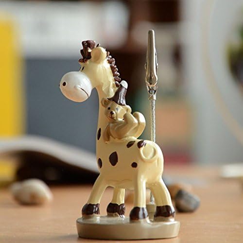 Philna12 Novelty Cute Giraffe Memo Holder Message Photo Holder Clip Office Accessories