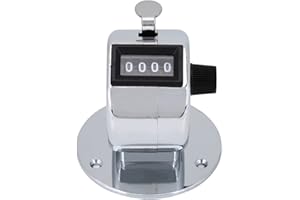 Vikye Compteur de Clic à 4 Chiffres, Mini Compteur de Comptage à Main en Métal, Compteur de Comptage à Main pour Les Jeux de Sport, Compteur de Comptage à Main