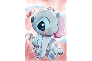 XKQYX 5D DIY Diamond Painting Kit Completo, Pittura Diamante 5d Fai da Te, Strass Ricamo a Punto Croce Pittura di Diamanti con Numeri, Decorazione per Casa Pareti - Cartone Animato