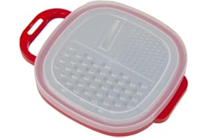 Bargain Shack 3 in 1 Cheese Grater with Container and Lid Compact Grater for Kitchen Tools & Gadgets Manual Graters & Slicers Cheese Shredder Chocolate Grater (Red)