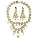 Produktbild Halskette und Ohrringe Bauchtanz Modeschmuck gold Orient Goldschmuck Gipsy Schmuck Set Karneval Kostüm Damen Zubehör 1001 Nacht Accessoires Piraten Schmuckset