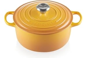 Le Creuset Cocotte rotonda Evolution in ghisa vetrificata con Coperchio, ⌀ 24 cm, Nectar, 21177246724430