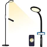 meross Lampada da Terra LED Homekit Integrata, Piantana ad Angolo per Soggiorno, per Siri, Alexa e Google Home, con Luminosit
