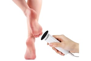 I·B·N G Piedicure Elettrico, Velocità Regolabile, Lima per Piedi Elettrica Professionale Piedi Attrezzi per Pedicure con Cuscinetti di Ricambio (Bianco)