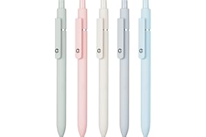 EROFA Zennyth 5 penne gel ad asciugatura rapida, inchiostro nero 0,5 mm a punta fine Premium retrattile Roller Ball Gel Penne