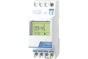 ORBIS Data Micro + 230 V.Interruptor HORARIO Digital.1 CIRC.CONMUT.Dia/Semana 32 MEMO.Pulso 1-59 S