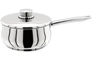 Stellar Classic Stainless Steel Saucepan with Lid 16cm, 1.3 Litre Capacity, Induction Ready, Oven Safe, Dishwasher Safe