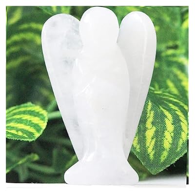 Xiannvxi 2" Crystal Angel Clear Quartz Healing Crystals Guardian Angel Natural Hand-carved Gemstones Stones Reiki Protection Crystal Gifts