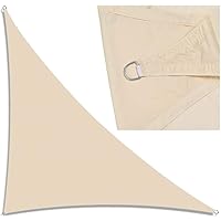 DDLL Sonnensegel dreieckig wasserdicht, rechtwinklig Garten Segel Baldachin mit 4 größen 21 Farben optional, UV-Block…