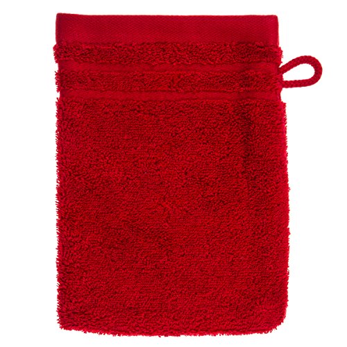 Preisvergleich Produktbild Schiesser 100452 Essential Waschhandschuh, 16 x 22 cm, rot