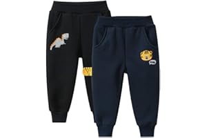 TOKYMOON 2er Pack Kinder Junge Sweathose Kids Karikatur Drucken Sporthose Jogger Pants Hose Babyhose Warm Jogginghose Jungen Mädchen Jogginghose Baumwolle Kinder Sweathose