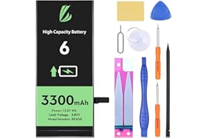 LL TRADER Akku für iPhone 6, Lithium-Ionen-Akku, hohe Kapazität, 3300 mAh, mit allen Reparaturwerkzeugen