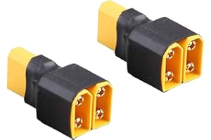 LINSYRC 2pz Adattatore 1-Femmina a 2-Maschio Connettore Parallela Spina XT90 per Quadricotteri Multirotori Batteria LiPo RC