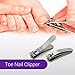 Premium Stainless Steel Professional Nail Clippers Kit for Fingernails & Toenails + 1 Nail File (Cleaner) with a Travel Leather Case - a Set of Sharp Nail Cutters, 100% Money-Back Guarantee of Satisfaction!