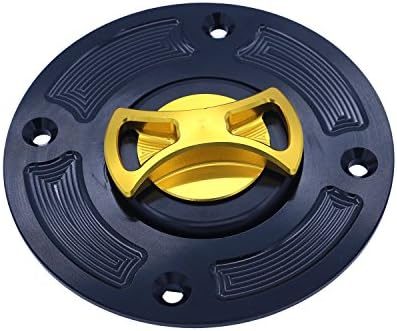 Motorcycle CNC Gold Black Gas Fuel Tank Cap Cover For SV650 GSX600 GSXR600 GSXR750 GSXR1000 TL1000 GSF1200 Hayabusa