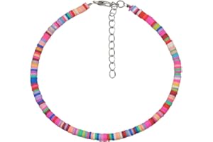 Holibanna Beaded Anklet Bracelet Bohemian Foot Anklet Colorful Beads Layered Anklet Summer Beach Jewelry for Women Girls(Yellow)