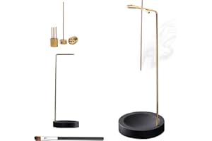 BORISCA Set di Portaincenso Bastoncino Moderno, Porta Incenso in Legno per Bastoncini con Base in Legno Rimovibile, Nero Porta Incenso per Bastone, Portaincenso in Legno Porta per Casa Ufficio Yoga
