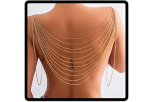 Cubahop Metallo Tassel Catena Della Spalla Del Corpo Catena Del Reggiseno Sexy Bikini Body Jewelry Catene Della Collana Per Le Donne e Le Ragazze (A-oro)