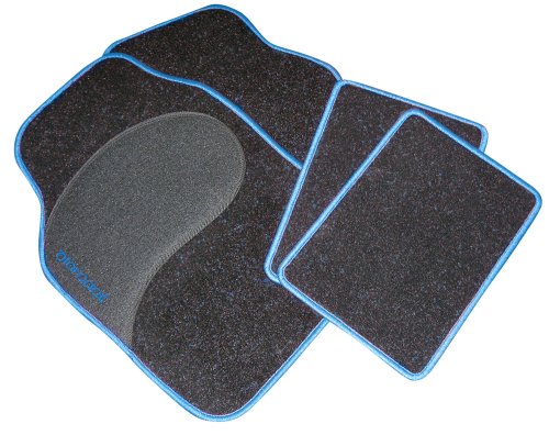 Preisvergleich Produktbild Eufab Autoteppich Set "Diamant" Schwarz / Blau