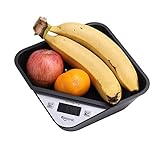 flintronic Báscula Digital para Cocina con Tazón Removible,Medida de Líquidos y Sólidos Negro