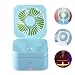 Produktbild Tragbarer USB -Luftfeuchter,250 ML Mini -Luftfeuchter Fan Portable Air Conditioner Spray Ventilatoren USB Wiederaufladbare Kühlklappen Lüfter Beauty Humidifier Mit LED Light