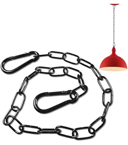 Lucchetto A Catena Per Cancello - 57cm Acciaio, Moschettoni, Nero - Foto 7