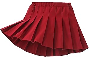 Yealoo Gonna a Pieghe per Uniforme Scolastica Ragazze Bambini, A-Linea, Mini Danza Scooter Vestito con Pantaloncini Interni