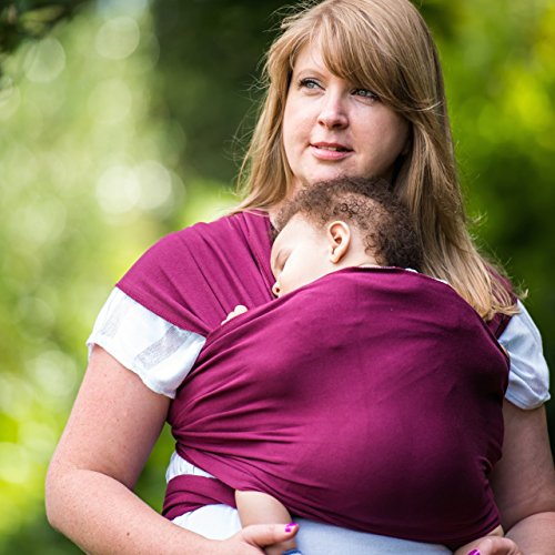 AmaWrap Stretchy Baby Wrap Sling / Carrier (Wine)