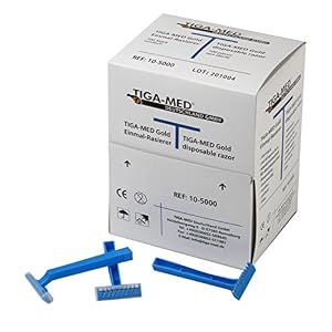 Tiga Gold disposable razor single-edged blue 100 pieces OP disposable razors hospital quality