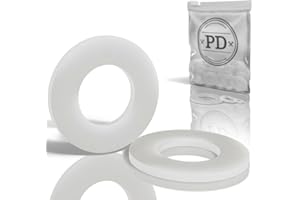 PD® Kunststoff Unterlegscheiben M27 (DIN 125 Form A/ISO 7089) | Hochwertige PA Nylon Beilagscheiben | Kunststoffscheiben Polyamidscheiben mit kleinem Außendurchmesser | 10 Stück