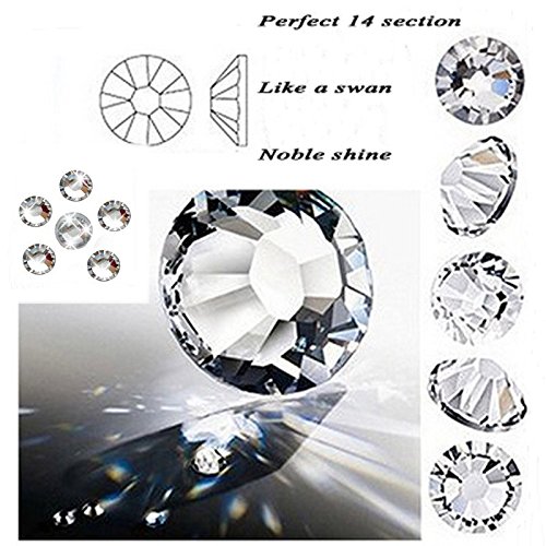 ss3-ss30 Kristallbehang Flache Rückseite Strass für Nägel Steine Nicht Hotfix Klebstoff auf 3D Nail Art Strass DIY - 3