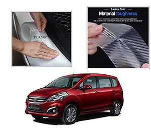 PRIKNIK Car Door Transparent Carbon Fiber Seal Strip Door Edge Guard Bumper Cover Strips Entry Sill Scuff Plate Anti-Scratch (1.9 Inch x 5metre) Compatible with Maruti Suzuki Ertiga