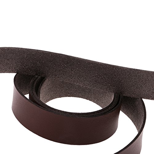 MagiDeal 2 Meter Lange PU-Lederband Lederriemen Flach Verzierungen Dekor – Kaffee, 1mm * 20mm * 2m - 3