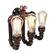 Produktbild Vintage Wandleuchte Wandlampe Industrie Wand Lampen Water Pipe Industrial Wandleuchte mit 3 Lichter Vintage Retro Wasser Rohr lamp Retro Dekor Wandleuchte (ohne Birne)