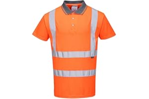 Portwest WARNSCHUTZ KURZARM POLO SHIRT, RIS, Größe: M, Farbe: Orange, RT22ORRM