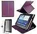 Price comparison product image Purple PU Leather Case & Stand for Blaupunkt Endeavour 800 HD & Polaris 803 8 inch Tablet PC + Screen Protector and Stylus Pen