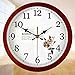Produktbild TIAMO Home Store Runde hölzerne hölzerne Uhren Wohnzimmer stumme Wanduhren Kinderzimmer Einfache Uhren. Wanduhr (Farbe : 6001A Brown)