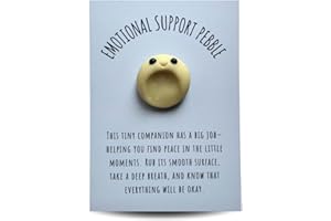 SACRED NEST Emotional Support Pebble | Charming Handmade Worry Stone Age 5+, Cute Pocket Hug Gift | Anxiety Relief for Kids & Adults | Crafted in the UK - Mental Health Gifts to Bring Peace -Glow