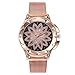 Produktbild LSAltd 2019 Neue Ankunft Armbanduhr Damen Rose Gold Casual Quarz Edelstahl Band Frauen Lucky Flower Strass Uhr.